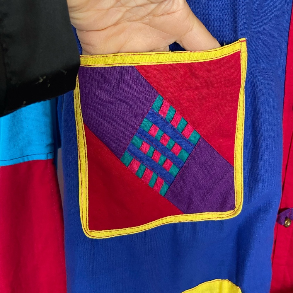 Cheppu Women's Patchwork Color Block Jacket Xl Ar… - image 5